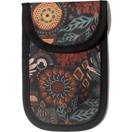 DQL Faraday Key fob Protector, Key fob Signal Blocker, Faraday Pouch, Faraday Bag for Key fob, Key Signal Blocker (Floral)
