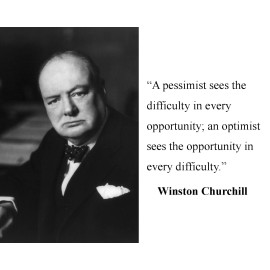 Winston Churchill " pessimist" Famous Quote 8 x 10 Photo Picture #p1