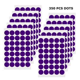 YIKIADA Purple Dot Stickers Round 1 Inch Sticker, Circle Colored Labels Color Coding Labels for Office Classroom Toddlers Activity 350 Pieces