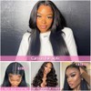 goodear 13x6 Straight Long Lace Frontal Synthetic Wigs Close to