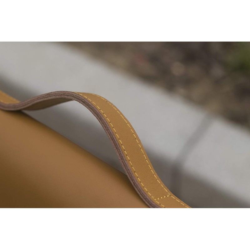 London Craftwork Classic Frame Satchel for Bicycle Genuine Leather Honey