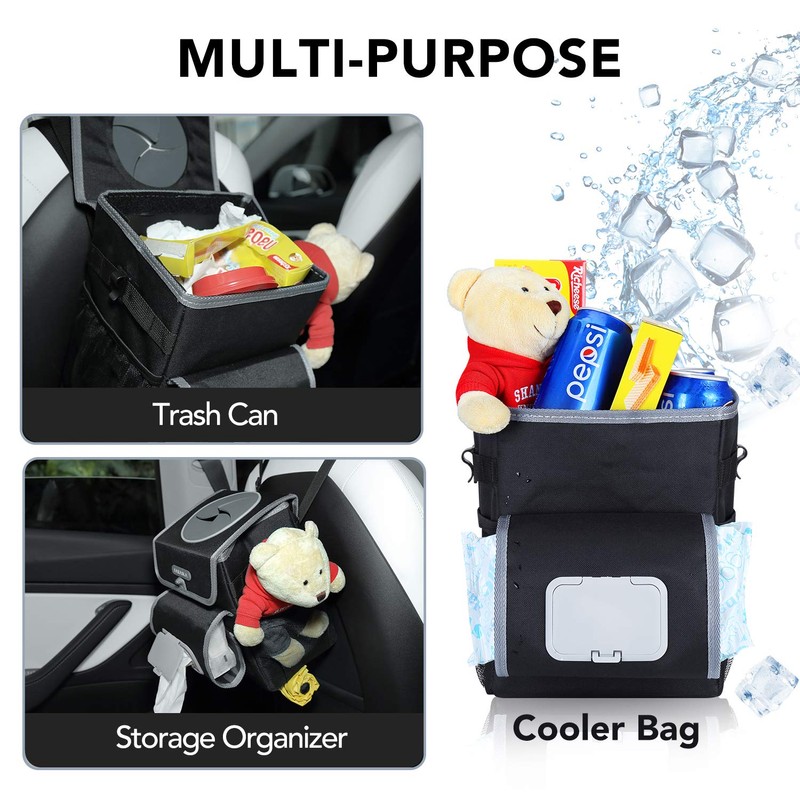 Farasla All-in-One Car Trash Can, Garbage Bag for Car with