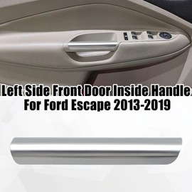 Jerbor Silver Interior Armrest Front Pull LH Door Handle Grab Trim Fit for Ford Escape 2013-2019 Replace CJ5Z7822621BA