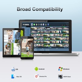 6 x Hybrid Zoom Surveillance Camera Outdoor Dual Lens, ctronics PTZ WLAN IP Camera Outdoor, Car Tracking Auto Zoom, Human Detection, 355/90 Swivel, Colour Night Vision, 2-Way Audio, IP66