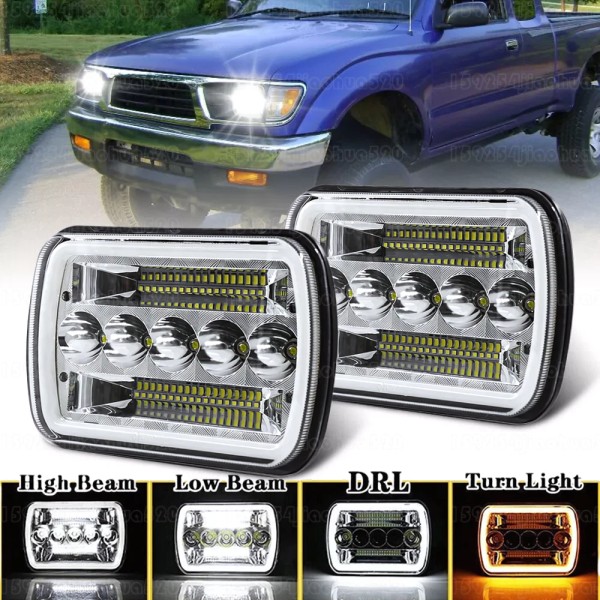 Unbranded NEW 5x7" 7x6 Inch LED Headlights H4 Hi-Lo For
