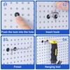 Isslly 30PCS Pegboard Hook Locks, Black Peg Hook Stoppers Clips,