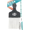 Magic Black Standard Metal Afro Hair Pick with Fist &