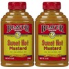 Beaver Brand Sweet Hot Mustard, 13 oz Squeezable Bottles, 2