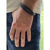 ROAL | Pulsera doble de piel para hombre con broche