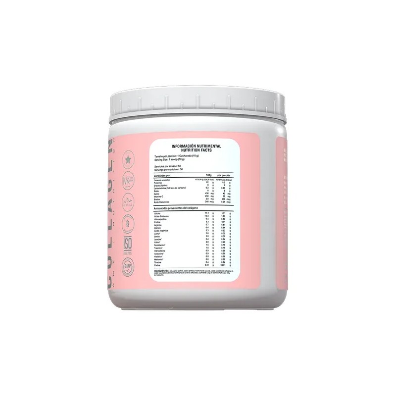 Amz Colageno Hidrolizado Con Vitamina C 500g 50 Serv