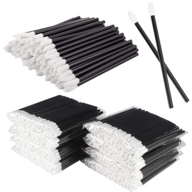 900 pcs Disposable Lip Wands Lipstick Applicator Make up Cosmetic Brush Lint Free Applicators & Gloss Applicator Tool in Black Color,Disposable Lip Brushes