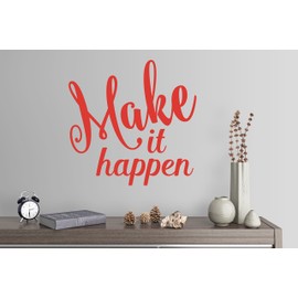 24"x24" Make It Happen Success Goal Positive Live Life Wall Decal Sticker Art Mural Home Decor