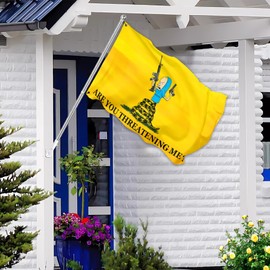 Are You Threatening Me Flag 3x5 Ft Funny Man Cave Wall Banner for Room Teen Girls Indoor Outdoor Party Bedroom and College Dorm Wall Decor Tapestry Gifts