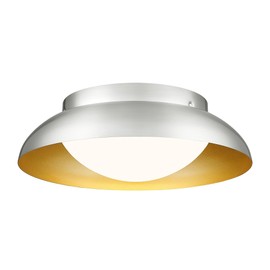 LIROUVET 12" Flush Mount Ceiling Light, Ceiling Light in Brushed Nickel Finish with Frosted Glass Shade, Modern Ceiling Light Fixture for Hallway, Bedroom, CL03BN