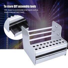 ASHATA Phone Repair Tool Holder Storage Box DIY Tools Box with Small Holes (for Screwdriver, Welding Oil, Knife) & Drawer (for Small Objects) for Mobile Phone Tablet and Others Repairing