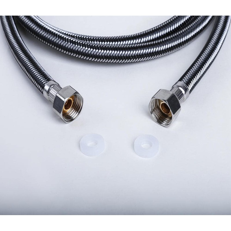 Connection Hose 5 m, Stainless Steel Reinforced Hose Tap, (G1/2),