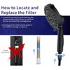 Filtered Shower Head with Handheld - 9 Spray Modes High