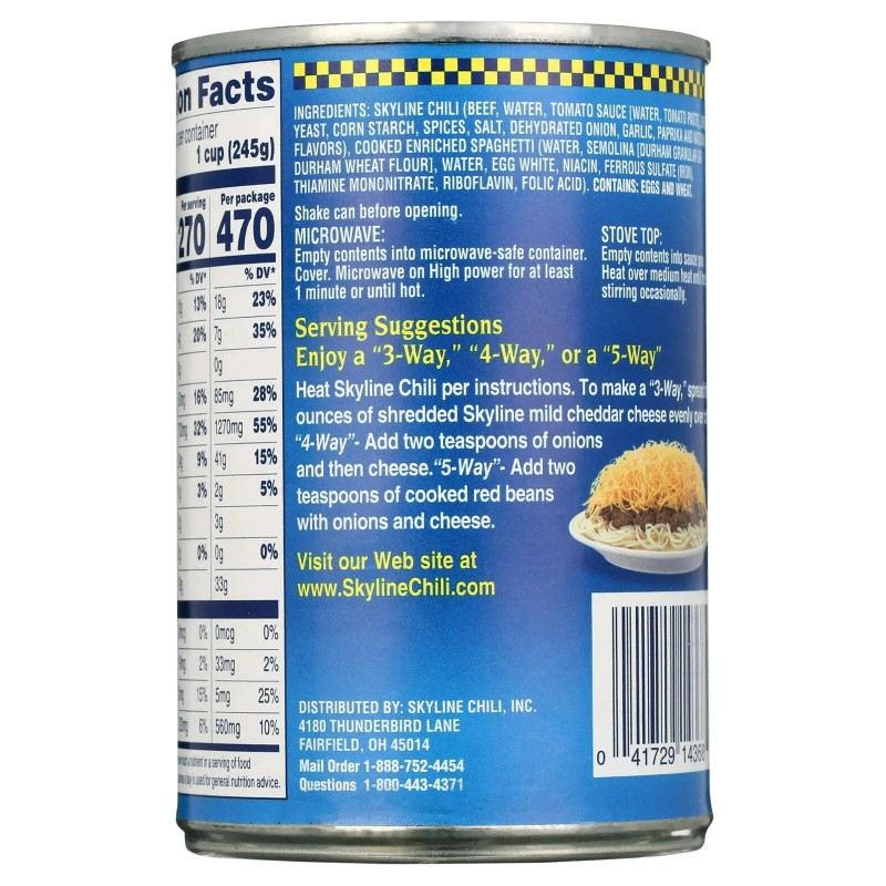 Unbranded Skyline Chili Skyline Chili & Spaghetti, 15 oz (pack
