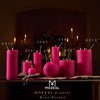 MOZEAL Hand-Poured, 3 Inch Hot Pink Round Ball Candles -