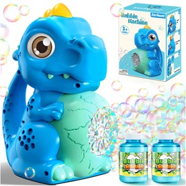 Dinosaur Bubble Machine Toys for Toddlers: Battery-Operated Bubble Maker with Bubble Solution for Kids - Perfect for Outdoor Parties, Yard Fun - Idea Kids Gift for Easter Christmas Birthday