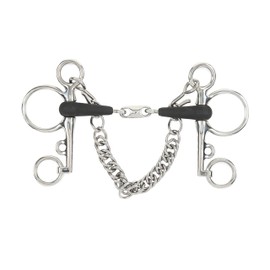 Shires Equikind Plus Pelham Peanut Link Bit 5 1/2 inch Silver Black