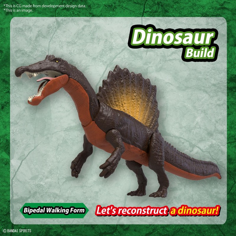 Bandai Spirits Planosaurus Spinosaurus, Color-coded Plastic Model