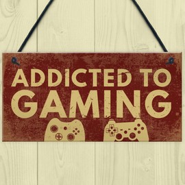 RED OCEAN Gaming Gamer Gifts For Him Christmas Birthday Gifts For Brother Son Dad Novelty Boys Bedroom Door Sign