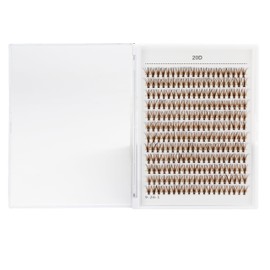 Sulv 240pcs Per Tray 20D Color Dark Brown Lash Clusters D Curl 8mm/10mm/12mm/14mm/16mm/18mm/20mm to Choose Lash Clusters Eyelash Extension Individual Lashes (20D-Dark Brown-10mm)
