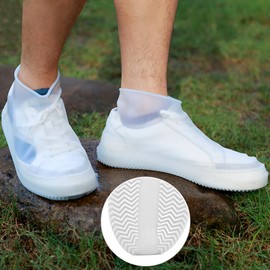 JEVRKAPZ Waterproof Shoe Covers,Reusable Foldable Not-Slip Rain Shoe Covers,Portable Water Resistant Overshoe,Shoes Protectors Overshoes Rain Galoshes for Kids,Men and Women