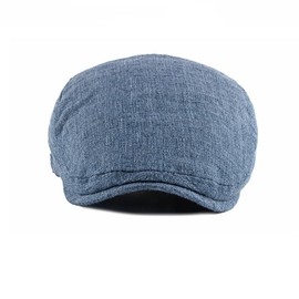 HIQIU Breathable Flat Cap Men's Summer Flat Cap Peaked Cap Gatsby Beret Cap Ivy Irish Hat Newsboy Beret Cap, blue
