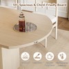 iPormis Round Dining Table for 4-6, 59'' Extendable Dining Room