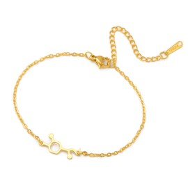 TEAMER Adrenaline Energy Molecule Bracelet Adrenaline Lovers Chemists Science Enthusiasts Jewellery for Women Men, Stainless Steel