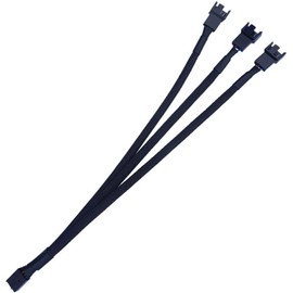 Generic Zodazoqa 4-pin PWM Fan Distributor Cable, Socket Braid Adapter Computer PC 4-pin Fan Expansion Power Cable 1 to 3 Converter Computer ATX Chassis 4-pin / 3-pin Cooling Fan Cable (1)