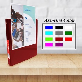 BAZIC 3 Ring Binder 1.5" Economy View Binders Organizer - Burgundy, Round Ring, Hold 280 Sheets Paper, for School Office Home, 1-Count