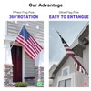 6FT Thickened Flag Pole,Heavy Duty Stainless Steel Flagpole mounting,Rustproof for