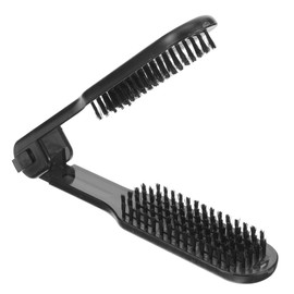 Healvian Hair Straightening Comb 8.66 Inch Heat Resistant Clamp Brush with V Shaped Bristles Anti-Static Styling Tool for Smooth Straight Hair Daily Travel Use