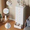 Furnulem White Tall Dresser for Bedroom with 7 Drawers, Vertical