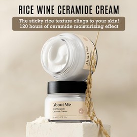 ABOUT ME Rice Wine (Makgeolli) Ceramide Cream - Intensive Moisturizing Cream for Dry, Sensitive Skin (85ml)