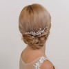 Topqueen Silver Rhinestone Bridal Comb Tiara Diadem for Wedding -
