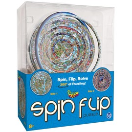 Spin Flip Puzzle: Charles Fazzino 14 Rings, 3D Puzzle, Challenging, Fun, Interactive Brain Teaser for Kids and Adults, Fidget Toy for Decrompression, Easily Portable