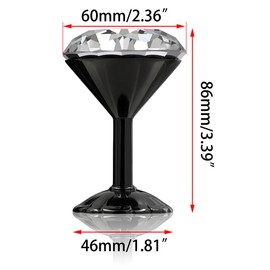 Sumnacon Classic Crystal Curtain Tiebacks Tassel Curtain Holdbacks, 2 Pcs Wall Mounted 2 1/3 Dia Home Office Decorative Drapes Tie Back Holders Multi Use Wall Hook Coat Hanger(60mm Black)