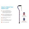 Nova Heavy Duty Walking Cane with Offset Handle 500 lb.