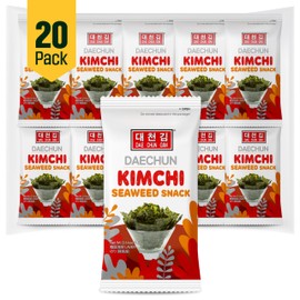 CHOI's 1 Kimchi Seaweed Snacks / (20 Pack) / Product of Korea/Kimbap, Gimbap, Keto, Gluten Free, Full of Fiber, Vitamin, Mineral, High protein snack