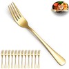 ReaNea Gold Dinner Forks 12 Pieces, Stainless Steel Titanium Gold