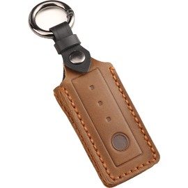 Smart+ Entrance Door Smart Key Case, Genuine Leather Key Case, Smart Control Key, Genuine Leather Cover, Braun