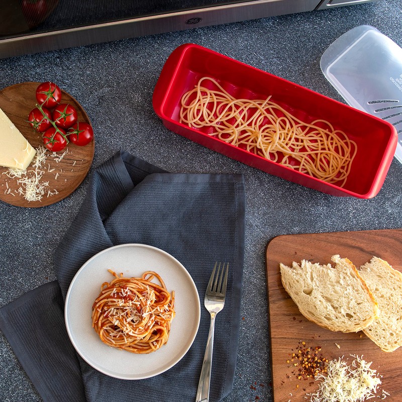 Nordic Ware Microwave Pasta Cooker, 6.4 Cup, Red