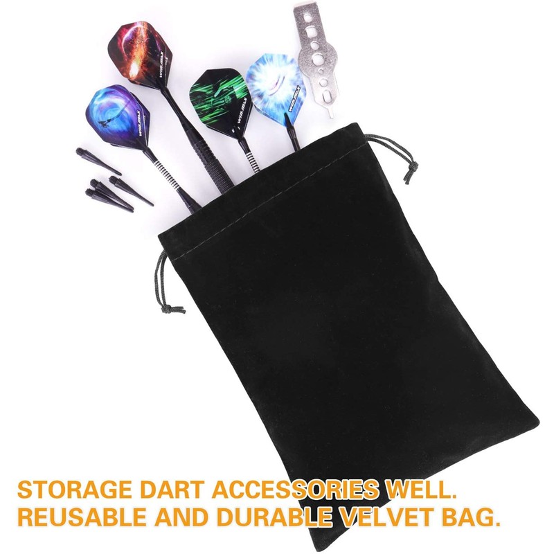 WIN.MAX 1000 dart tips, 2BA black soft dart tips, plastic