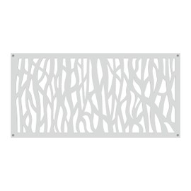 2'x4' Sprig Decorative Screen, White