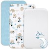 Lovely Hippo 2 x Fitted Sheets 100% Cotton + 1