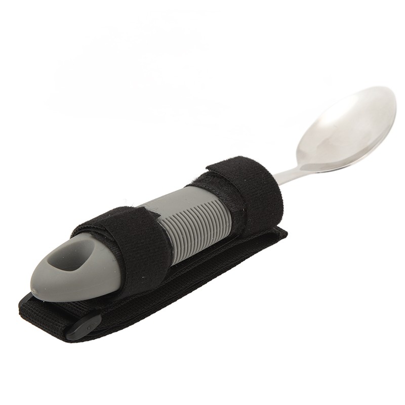 Strap Adaptive Scoop Stainless Steel Wavy Shape Handle Cuff Eating